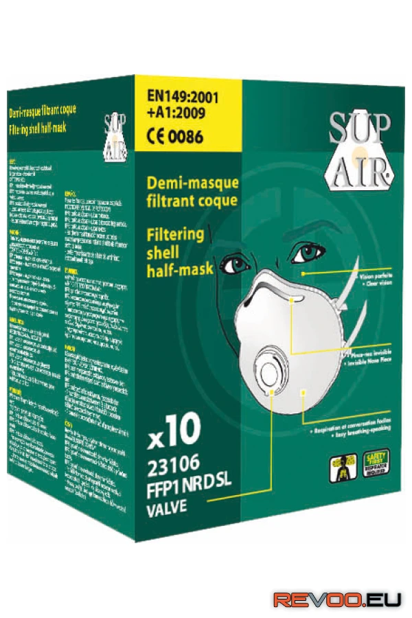 FFP1SL NR D szelepes csésze formájú pormaszk   SupAir MO23106 6.