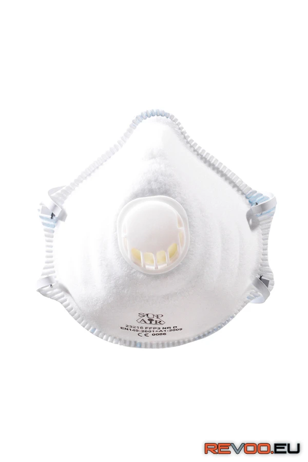 FFP2 NR D kagyló formájú szelepes pormaszk   SupAir MO23216 2.