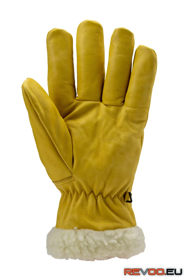 Bőrkesztyű, téli, Islande, sárga színmarha/szőrmebélés Euro Protection MO2490 2.