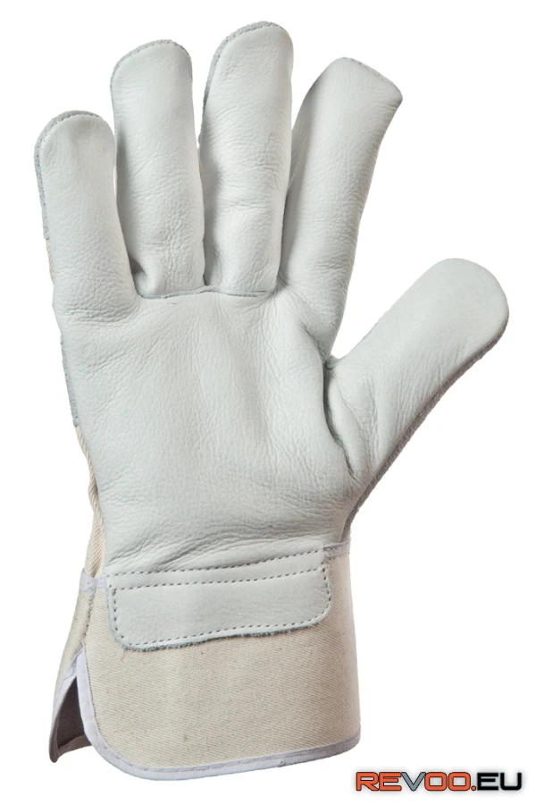 Bőrkesztyű, vastag színmarha/vászon kézhát   Euro Protection MO280 1.