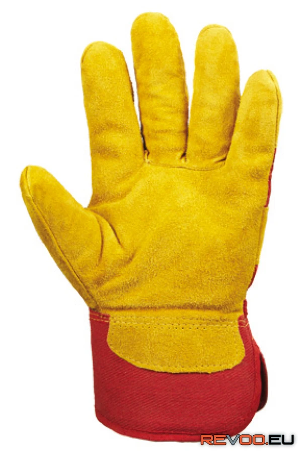 Bőrkesztyű, téli, sárga marhahasíték vászon, polár   Euro Protection MO330 2.