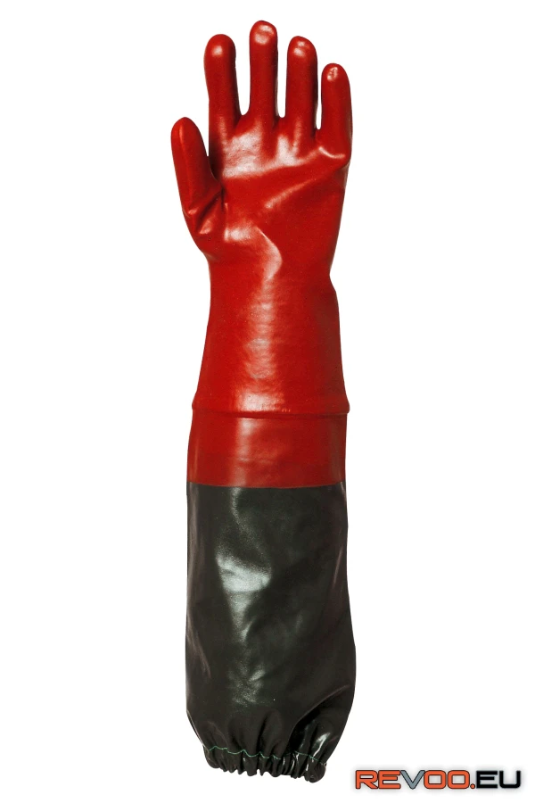 Mártott PVC kesztyű, sav/lúg/olajálló, 70cm hosszú Euro Protection MO3669 1.