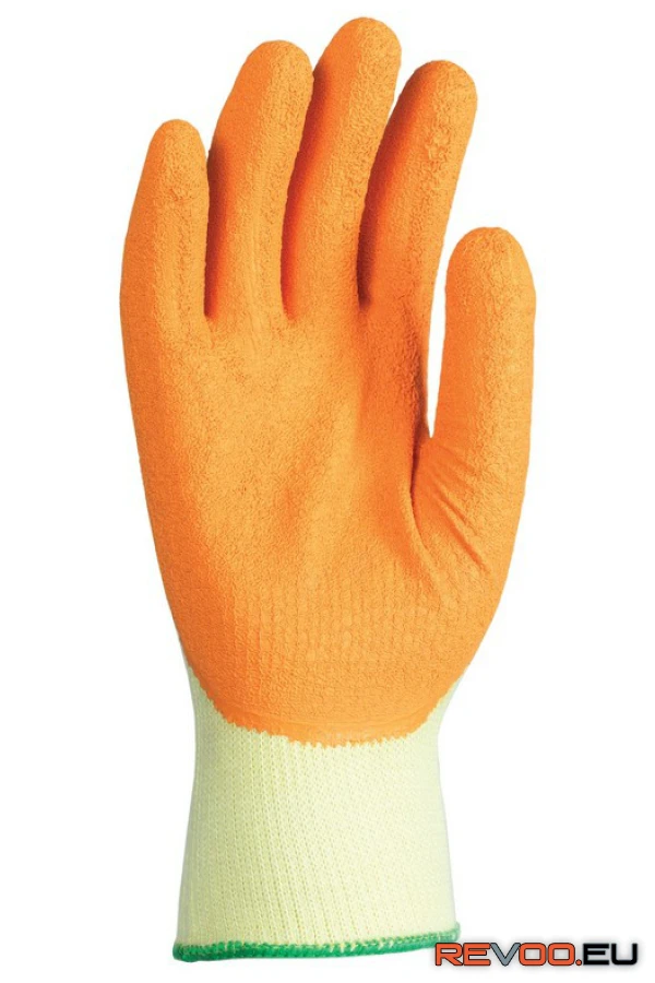 Mártott latex kesztyű, sárga kézhát, csúszásálló   Euro Protection MO3865 1.