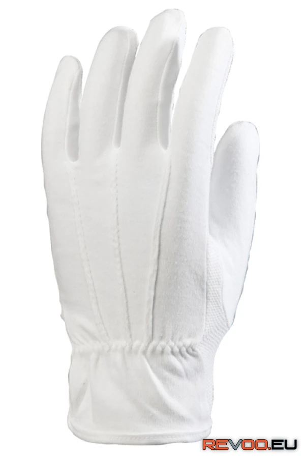 Pamutkesztyű , varrott, tenyerén PVC minipöttyös  Euro Protection MO4170 1.