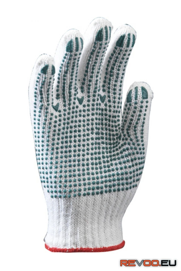 Kötött PE/pamut női kesztyű pöttyös tenyérrel Euro Protection MO4349 1.