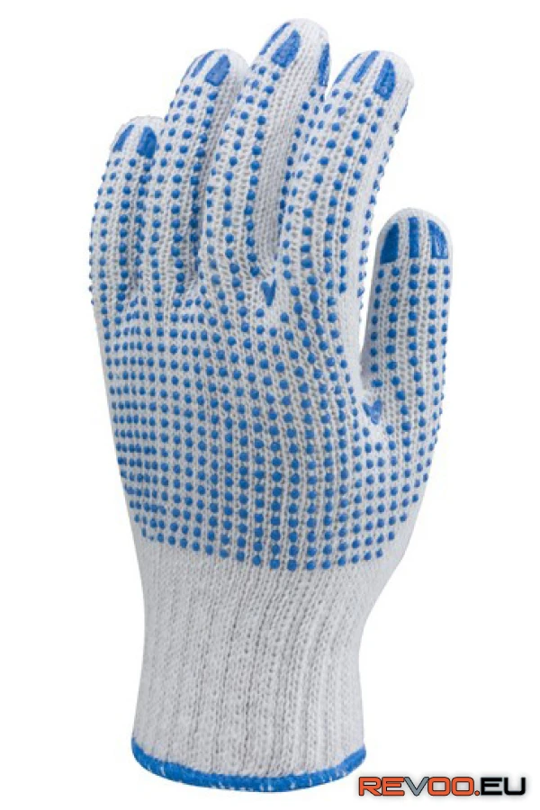 Kötött PE/pamut kesztyű, két oldalon pöttyös  Euro Protection MO4350 3.
