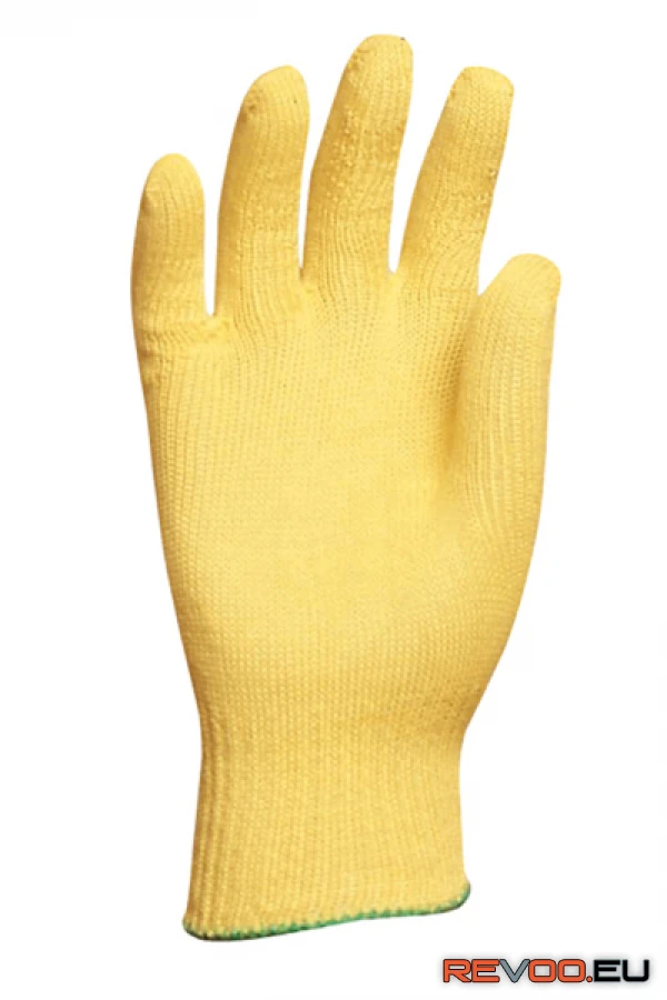 Kötött vékony sárga kevlar kesztyű, vágásbiztos, hőálló   Euro Protection MO4600 1.