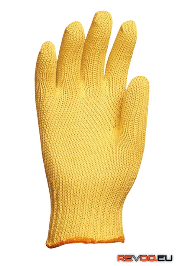 Kötött vastag sárga kevlar kesztyű, vágásbiztos, hőálló Euro Protection MO4620 1.