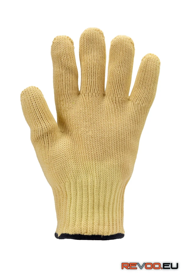 Kötött sárga kevlar kesztyű, 250 Celsius fokig hőálló, pamut belső Euro Protection MO4655 2.