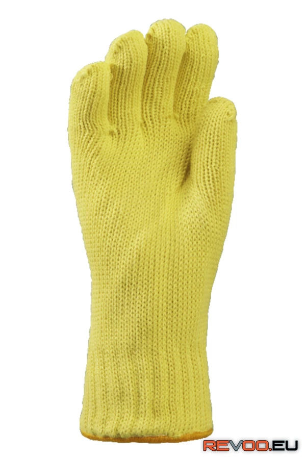 Kötött sárga kevlar kesztyű, pamut belső   Coverguard MO4657 1.