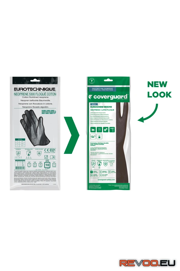 Neoprén vegyszerálló érdesített kesztyű Eurotechnique MO5310 3.