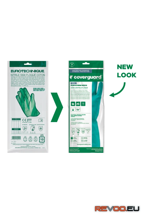 Nitril vegyszerálló kesztyű érdesített Euro Protection MO5510 3.