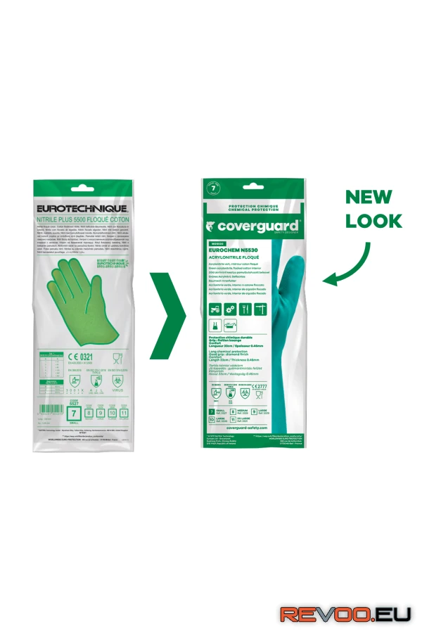 Mártott nitril kesztyű, vegyszerálló Eurotechnique MO5530 3.