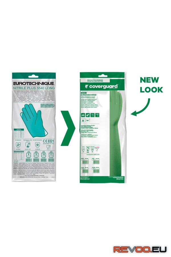 Mártott nitril kesztyű, vegyszerálló  Eurotechnique MO5540 3.