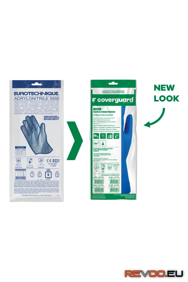 Nitril vegyszerálló kesztyű, sima belsővel Eurotechnique MO5560 3.