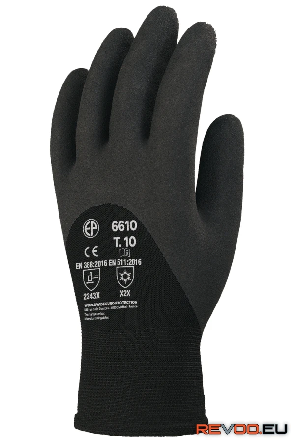 Szerelőkesztyű, téli HP latex tenyér, 3/4 hát   Euro Protection MO6610 1.