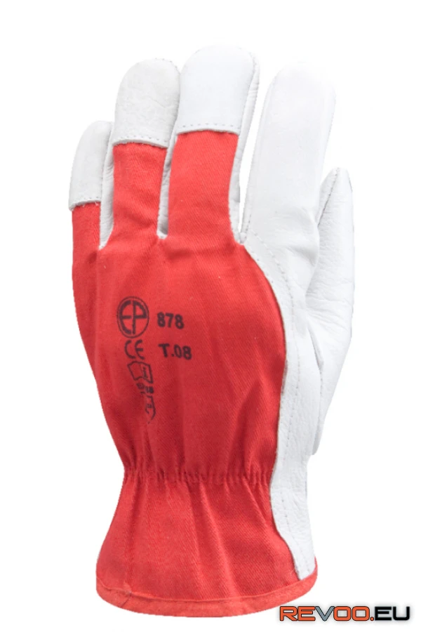 Bőrkesztyű színmarha pamut, csuklógumi Euro Protection MO880 1.