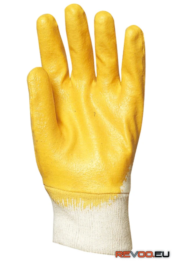 Tenyéren mártott sárga nitril kesztyű   Euro Protection MO9320 2.
