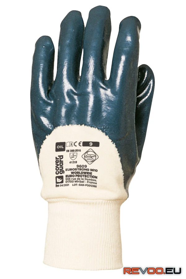Eurotril kézhátig duplán mártott nitril kesztyű, Actifresh   Euro Protection MO9610 1.
