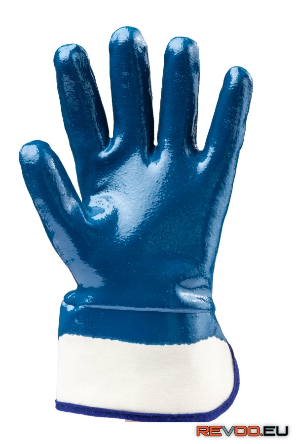 Merev mandzsettás végig mártott nitril kesztyű   Euro Protection MO9620 2.