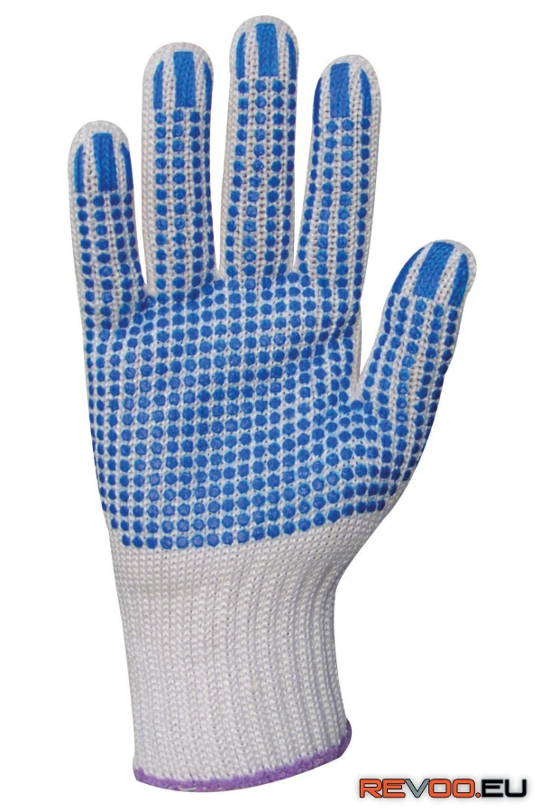 Kötött pöttyös, vastag PP/pamut kesztyű   Euro Protection MOGAN4376 1.