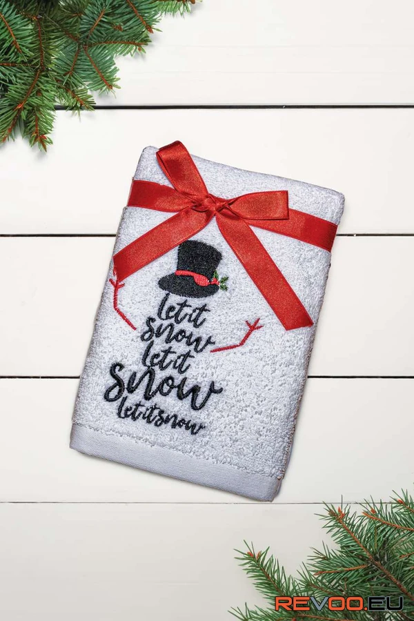 Karácsonyi törölköző - Let it snow - hóember Olima OLXMAS12 1.