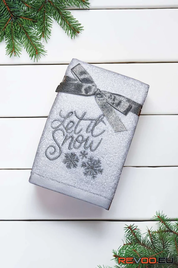 Karácsonyi törölköző - Let it snow - hópelyhek Olima OLXMAS13 1.