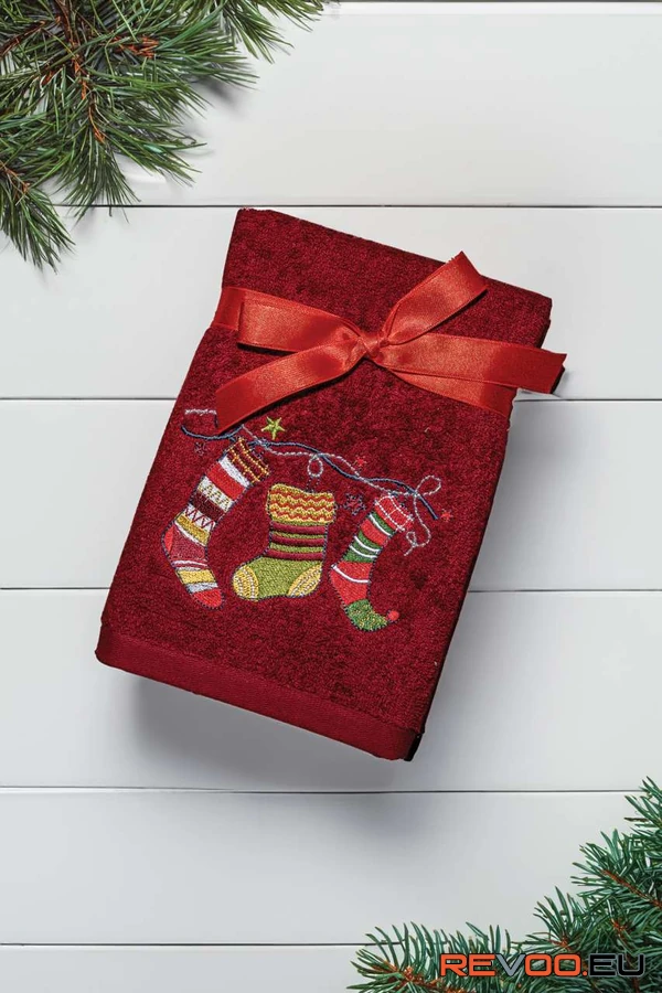 Karácsonyi törölköző - karácsonyi zoknik Olima OLXMAS16 1.