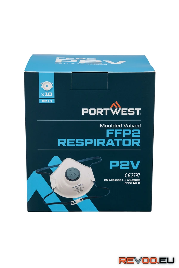 FFP2 NR D szelepes pormaszk (10 db) Portwest P211 1.