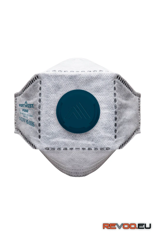FFP2 NR D szénszelepes, összehajtható, lapos pormaszk Eagle (10 darab) Portwest P292 2.