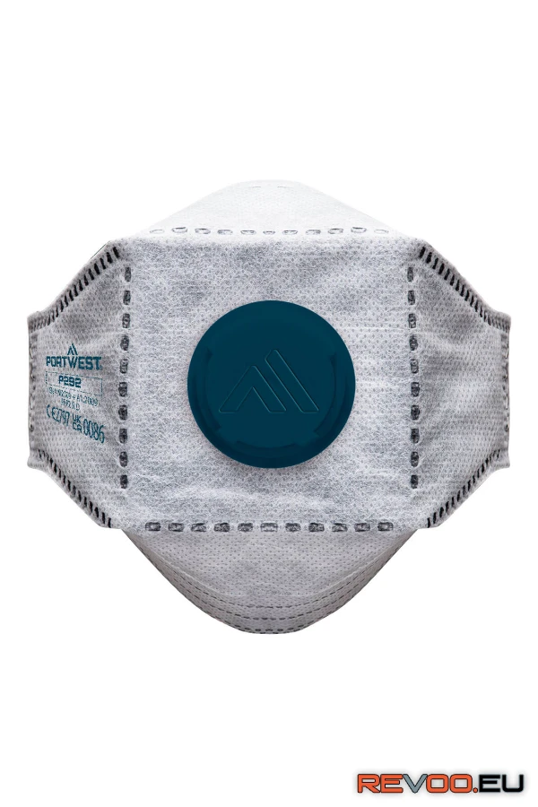 FFP2 NR D szénszelepes, összehajtható, lapos pormaszk Eagle (10 darab) Portwest P292 1.