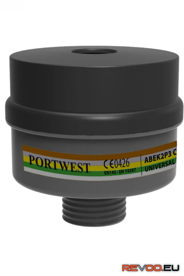 ABEK2 P3 kombinált szűrőbetét univerzális csatlakozással Portwest P976 1.