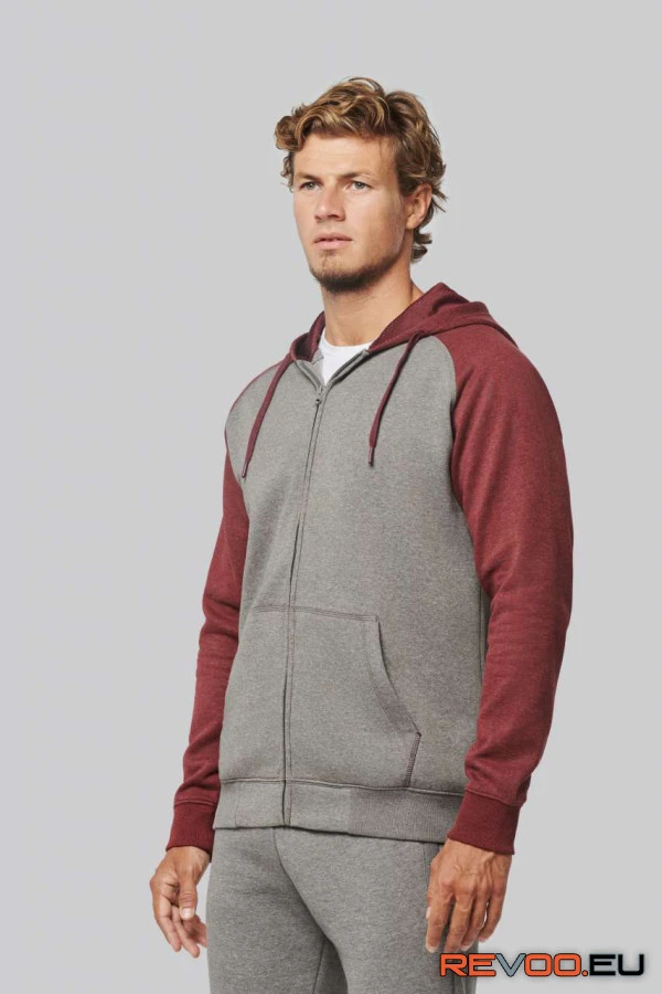 Kétszínű cipzáras kapucnis felső Proact PA380 2.