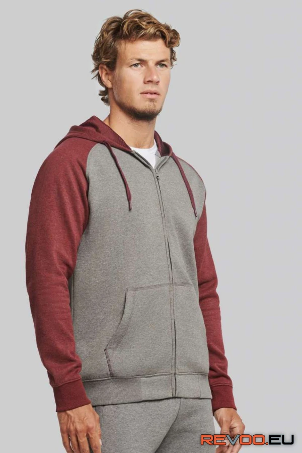 Kétszínű cipzáras kapucnis felső Proact PA380 1.