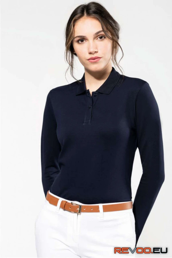 Női hosszú ujjú galléros póló   Kariban Premium PK203 2.