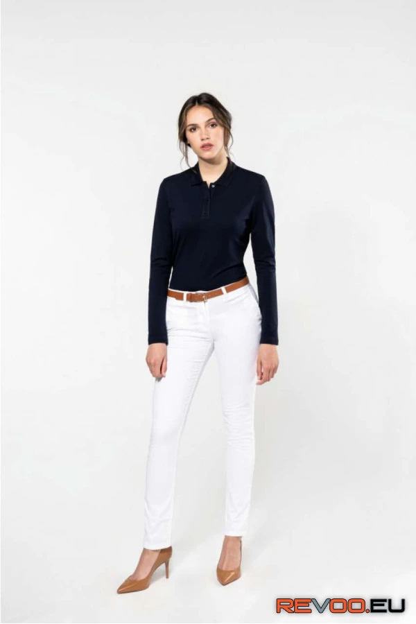 Női hosszú ujjú galléros póló   Kariban Premium PK203 4.