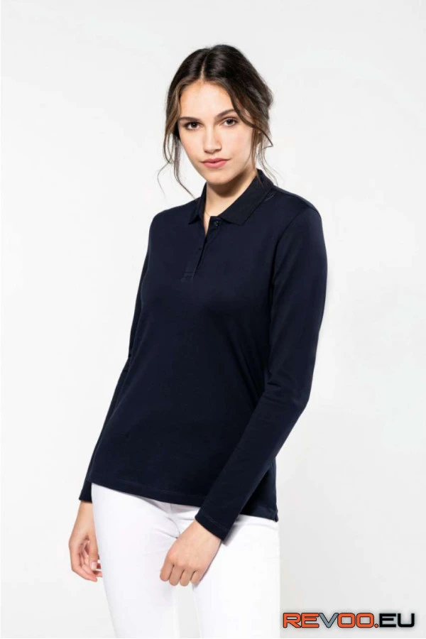 Női hosszú ujjú galléros póló   Kariban Premium PK203 5.