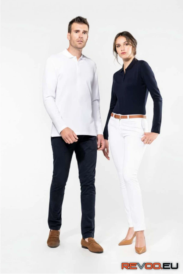 Női hosszú ujjú galléros póló   Kariban Premium PK203 8.