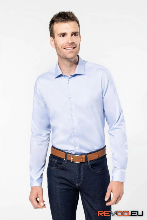 Férfi pinpoint oxford hosszú ujjú ing   Kariban Premium PK502 3.