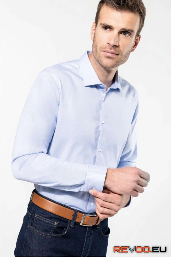 Férfi pinpoint oxford hosszú ujjú ing   Kariban Premium PK502 4.