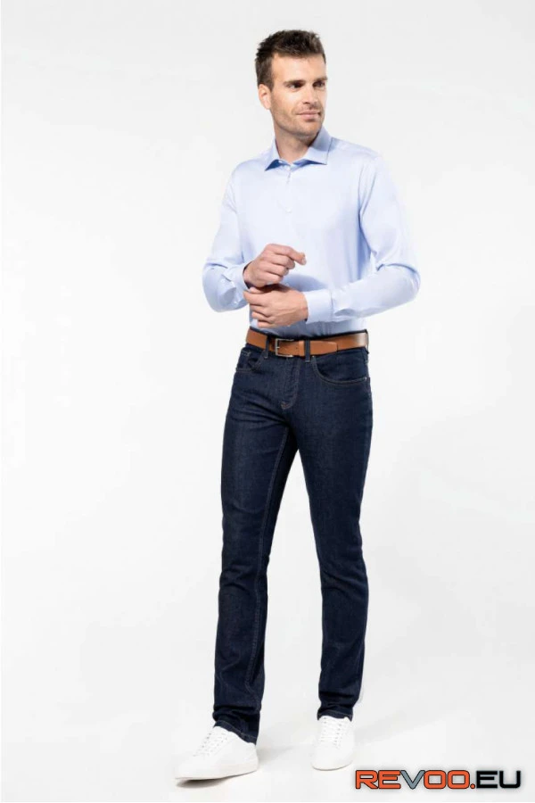 Férfi pinpoint oxford hosszú ujjú ing   Kariban Premium PK502 6.