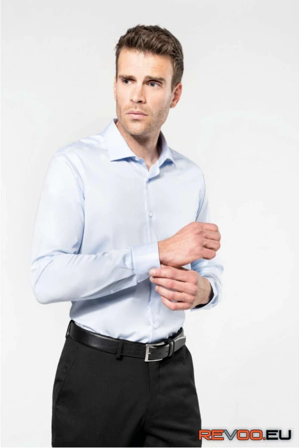 Férfi hosszú ujjú szövet ing Kariban Premium PK506 6.