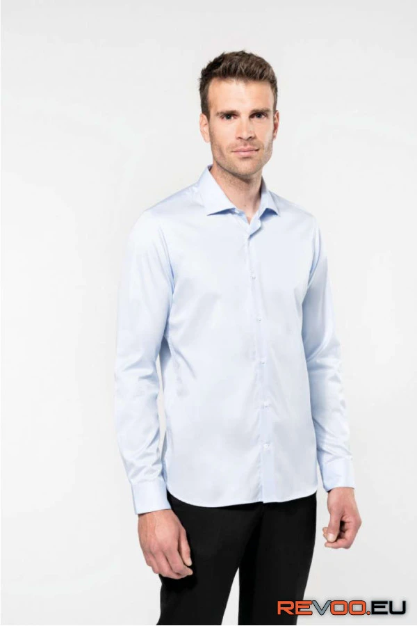 Férfi hosszú ujjú szövet ing Kariban Premium PK506 10.