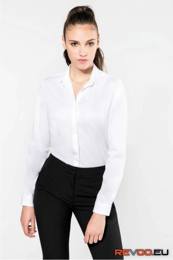 Női hosszú ujjú szövet ing Kariban Premium PK507 1.