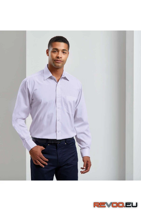 Hosszú ujjú poplin ing Premier PR200 1.