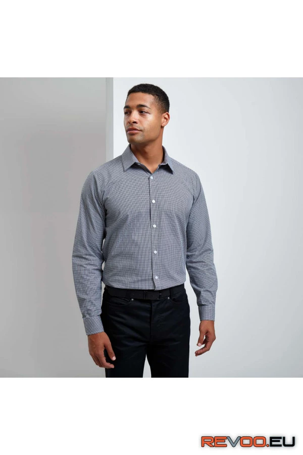 Hosszú ujjú mintás pamut ing Premier PR220 2.