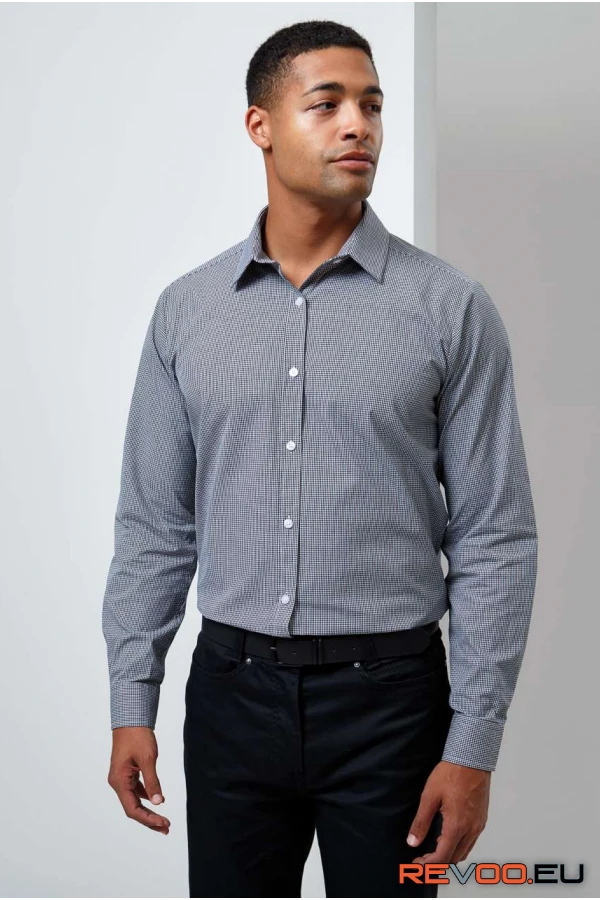 Hosszú ujjú mintás pamut ing Premier PR220 1.