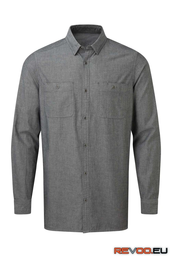 Organikus fairtrade chambray férfi ing Premier PR247 1.