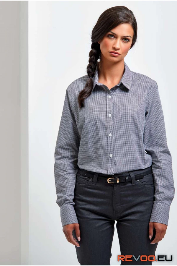 Hosszú ujjú mintás pamut ing Premier PR320 1.