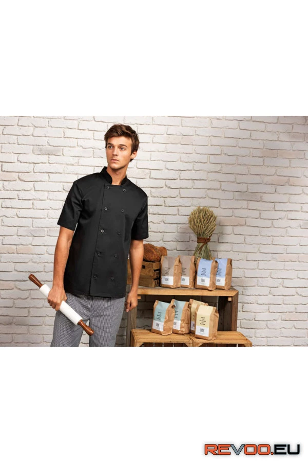 Rövid ujjú szakácskabát Premier PR656 3.